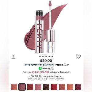 Fenty Beauty ICON velvet matte in RIRI